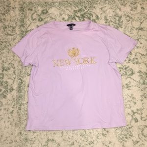 EUC New Look New York Lilac Tee Shirt Top